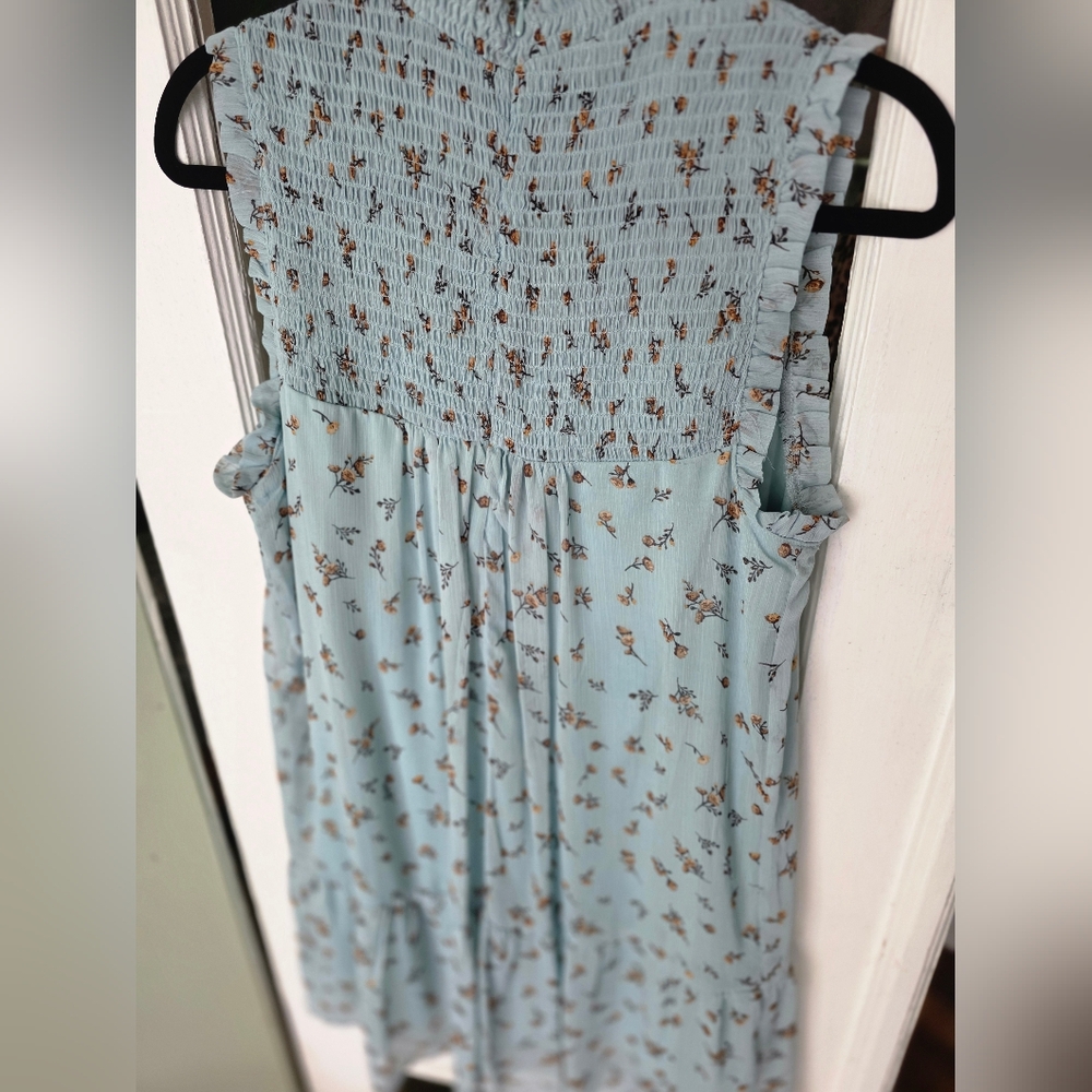 Wild Fable Light Blue Floral Dress - Picture 4 of 7